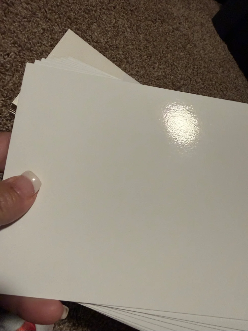 60 5”x7” photo paper cards w/envelopes from HP